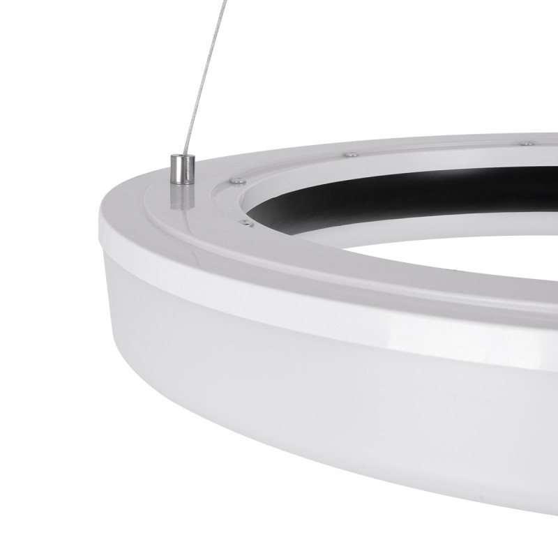 GLOBOSTAR® ARIANA 61037 Μοντέρνο Κρεμαστό Φωτιστικό Οροφής LED 55W 6376lm 120° AC 220-240V IP20 Ρυθμιζόμενο Λευκό CCT με Χειριστήριο από 2700K έως 6000K Dimmable - Lumileds SMD Chip - Μαυρό Ματ - Μ48 x Π48 x Υ6.5cm - 3 Χρόνια Εγγύηση