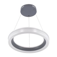 GLOBOSTAR® ARIANA 61039 Μοντέρνο Κρεμαστό Φωτιστικό Οροφής LED 55W 6376lm 120° AC 220-240V IP20 Ρυθμιζόμενο Λευκό CCT με Χειριστήριο από 2700K έως 6000K Dimmable - Lumileds SMD Chip - Γκρι - Μ48 x Π48 x Υ6.5cm - 3 Χρόνια Εγγύηση