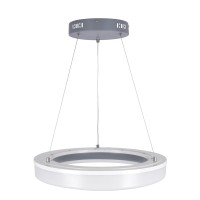 GLOBOSTAR® ARIANA 61039 Μοντέρνο Κρεμαστό Φωτιστικό Οροφής LED 55W 6376lm 120° AC 220-240V IP20 Ρυθμιζόμενο Λευκό CCT με Χειριστήριο από 2700K έως 6000K Dimmable - Lumileds SMD Chip - Γκρι - Μ48 x Π48 x Υ6.5cm - 3 Χρόνια Εγγύηση