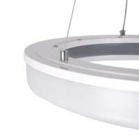 GLOBOSTAR® ARIANA 61039 Μοντέρνο Κρεμαστό Φωτιστικό Οροφής LED 55W 6376lm 120° AC 220-240V IP20 Ρυθμιζόμενο Λευκό CCT με Χειριστήριο από 2700K έως 6000K Dimmable - Lumileds SMD Chip - Γκρι - Μ48 x Π48 x Υ6.5cm - 3 Χρόνια Εγγύηση