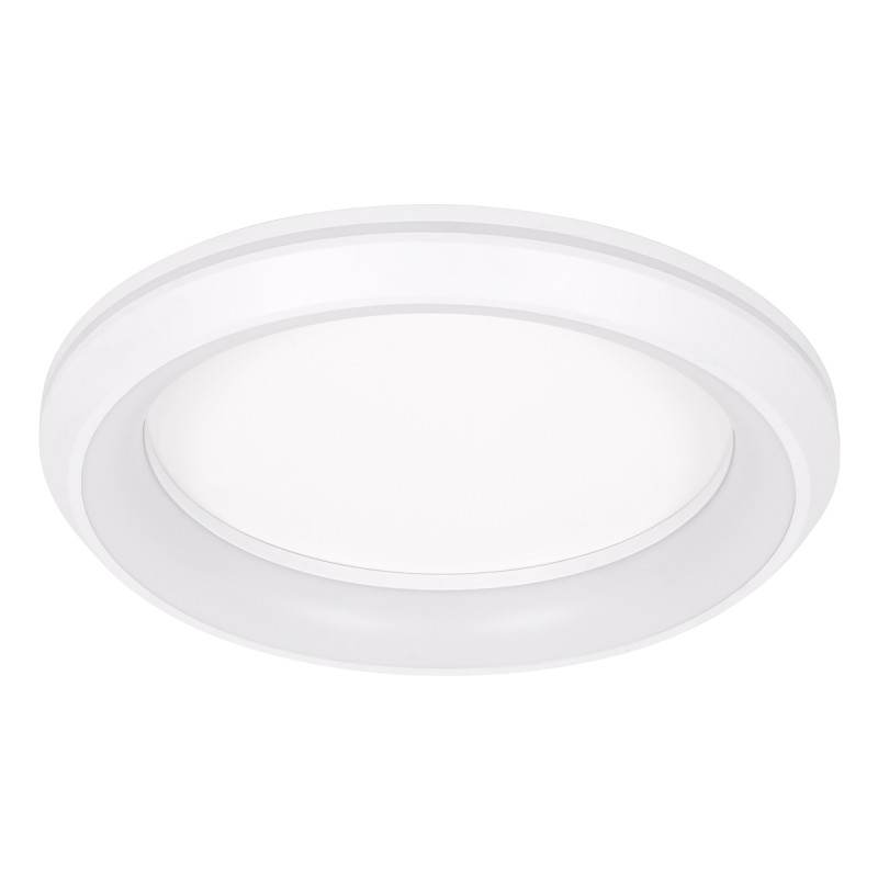 GLOBOSTAR® MELINA 61041 Μοντέρνο Φωτιστικό Οροφής LED 55W 6376lm 120° AC 220-240V IP20 Ρυθμιζόμενο Λευκό CCT με Χειριστήριο από 2700K έως 6000K Dimmable - Lumileds SMD Chip - Λευκό Ματ - Μ48 x Π48 x Υ9cm - 3 Χρόνια Εγγύηση