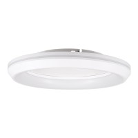 GLOBOSTAR® MELINA 61041 Μοντέρνο Φωτιστικό Οροφής LED 55W 6376lm 120° AC 220-240V IP20 Ρυθμιζόμενο Λευκό CCT με Χειριστήριο από 2700K έως 6000K Dimmable - Lumileds SMD Chip - Λευκό Ματ - Μ48 x Π48 x Υ9cm - 3 Χρόνια Εγγύηση