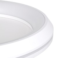 GLOBOSTAR® MELINA 61041 Μοντέρνο Φωτιστικό Οροφής LED 55W 6376lm 120° AC 220-240V IP20 Ρυθμιζόμενο Λευκό CCT με Χειριστήριο από 2700K έως 6000K Dimmable - Lumileds SMD Chip - Λευκό Ματ - Μ48 x Π48 x Υ9cm - 3 Χρόνια Εγγύηση