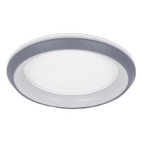 GLOBOSTAR® MELINA 61042 Μοντέρνο Φωτιστικό Οροφής LED 55W 6376lm 120° AC 220-240V IP20 Ρυθμιζόμενο Λευκό CCT με Χειριστήριο από 2700K έως 6000K Dimmable - Lumileds SMD Chip - Γκρι - Μ48 x Π48 x Υ9cm - 3 Χρόνια Εγγύηση