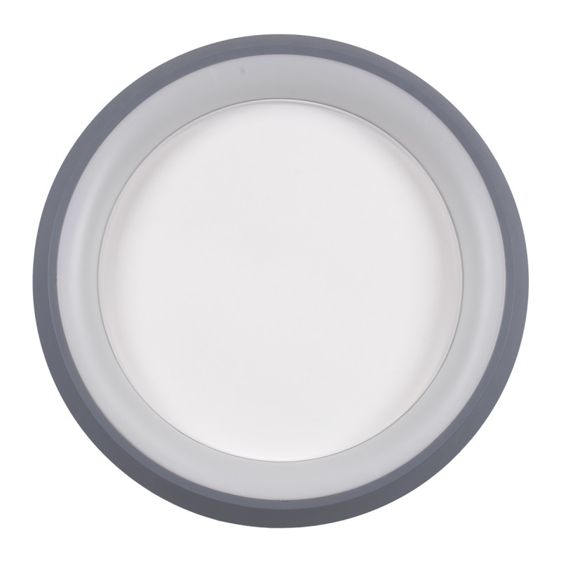 GLOBOSTAR® MELINA 61042 Μοντέρνο Φωτιστικό Οροφής LED 55W 6376lm 120° AC 220-240V IP20 Ρυθμιζόμενο Λευκό CCT με Χειριστήριο από 2700K έως 6000K Dimmable - Lumileds SMD Chip - Γκρι - Μ48 x Π48 x Υ9cm - 3 Χρόνια Εγγύηση