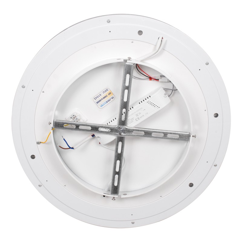 GLOBOSTAR® MELINA 61042 Μοντέρνο Φωτιστικό Οροφής LED 55W 6376lm 120° AC 220-240V IP20 Ρυθμιζόμενο Λευκό CCT με Χειριστήριο από 2700K έως 6000K Dimmable - Lumileds SMD Chip - Γκρι - Μ48 x Π48 x Υ9cm - 3 Χρόνια Εγγύηση