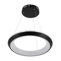 GLOBOSTAR® MELINA 61043 Μοντέρνο Κρεμαστό Φωτιστικό Οροφής LED 55W 6376lm 120° AC 220-240V IP20 Ρυθμιζόμενο Λευκό CCT με Χειριστήριο από 2700K έως 6000K Dimmable - Lumileds SMD Chip - Μαύρο Ματ - Μ48 x Π48 x Υ6.5cm - 3 Χρόνια Εγγύηση