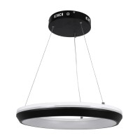 GLOBOSTAR® MELINA 61043 Μοντέρνο Κρεμαστό Φωτιστικό Οροφής LED 55W 6376lm 120° AC 220-240V IP20 Ρυθμιζόμενο Λευκό CCT με Χειριστήριο από 2700K έως 6000K Dimmable - Lumileds SMD Chip - Μαύρο Ματ - Μ48 x Π48 x Υ6.5cm - 3 Χρόνια Εγγύηση