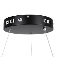 GLOBOSTAR® MELINA 61043 Μοντέρνο Κρεμαστό Φωτιστικό Οροφής LED 55W 6376lm 120° AC 220-240V IP20 Ρυθμιζόμενο Λευκό CCT με Χειριστήριο από 2700K έως 6000K Dimmable - Lumileds SMD Chip - Μαύρο Ματ - Μ48 x Π48 x Υ6.5cm - 3 Χρόνια Εγγύηση