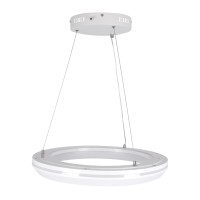 GLOBOSTAR® MELINA 61044 Μοντέρνο Κρεμαστό Φωτιστικό Οροφής LED 55W 6376lm 120° AC 220-240V IP20 Ρυθμιζόμενο Λευκό CCT με Χειριστήριο από 2700K έως 6000K Dimmable - Lumileds SMD Chip - Λευκό Ματ - Μ48 x Π48 x Υ6.5cm - 3 Χρόνια Εγγύηση