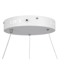GLOBOSTAR® MELINA 61044 Μοντέρνο Κρεμαστό Φωτιστικό Οροφής LED 55W 6376lm 120° AC 220-240V IP20 Ρυθμιζόμενο Λευκό CCT με Χειριστήριο από 2700K έως 6000K Dimmable - Lumileds SMD Chip - Λευκό Ματ - Μ48 x Π48 x Υ6.5cm - 3 Χρόνια Εγγύηση