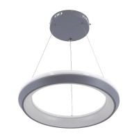 GLOBOSTAR® MELINA 61045 Μοντέρνο Κρεμαστό Φωτιστικό Οροφής LED 55W 6376lm 120° AC 220-240V IP20 Ρυθμιζόμενο Λευκό CCT με Χειριστήριο από 2700K έως 6000K Dimmable - Lumileds SMD Chip - Γκρι & Λευκό - Μ48 x Π48 x Υ6.5cm - 3 Χρόνια Εγγύηση