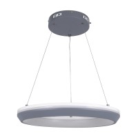 GLOBOSTAR® MELINA 61045 Μοντέρνο Κρεμαστό Φωτιστικό Οροφής LED 55W 6376lm 120° AC 220-240V IP20 Ρυθμιζόμενο Λευκό CCT με Χειριστήριο από 2700K έως 6000K Dimmable - Lumileds SMD Chip - Γκρι & Λευκό - Μ48 x Π48 x Υ6.5cm - 3 Χρόνια Εγγύηση