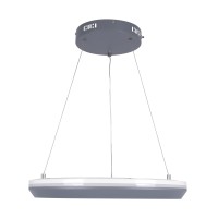 GLOBOSTAR® MELINA 61045 Μοντέρνο Κρεμαστό Φωτιστικό Οροφής LED 55W 6376lm 120° AC 220-240V IP20 Ρυθμιζόμενο Λευκό CCT με Χειριστήριο από 2700K έως 6000K Dimmable - Lumileds SMD Chip - Γκρι & Λευκό - Μ48 x Π48 x Υ6.5cm - 3 Χρόνια Εγγύηση