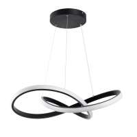 GLOBOSTAR® DEXTER 61049 Μοντέρνο Κρεμαστό Φωτιστικό Οροφής LED 72W 8064lm 300° AC 220-240V IP20 Ρυθμιζόμενο Λευκό CCT με Χειριστήριο από 2700K έως 6000K Dimmable - Lumileds SMD Chip - Μαύρο Ματ - Μ56 x Π56 x Υ14cm - 3 Χρόνια Εγγύηση