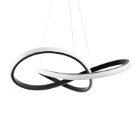 GLOBOSTAR® DEXTER 61049 Μοντέρνο Κρεμαστό Φωτιστικό Οροφής LED 72W 8064lm 300° AC 220-240V IP20 Ρυθμιζόμενο Λευκό CCT με Χειριστήριο από 2700K έως 6000K Dimmable - Lumileds SMD Chip - Μαύρο Ματ - Μ56 x Π56 x Υ14cm - 3 Χρόνια Εγγύηση
