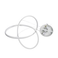 GLOBOSTAR® DEXTER 61050 Μοντέρνο Κρεμαστό Φωτιστικό Οροφής LED 72W 8064lm 300° AC 220-240V IP20 Ρυθμιζόμενο Λευκό CCT με Χειριστήριο από 2700K έως 6000K Dimmable - Lumileds SMD Chip - Λευκό Ματ - Μ56 x Π56 x Υ14cm - 3 Χρόνια Εγγύηση