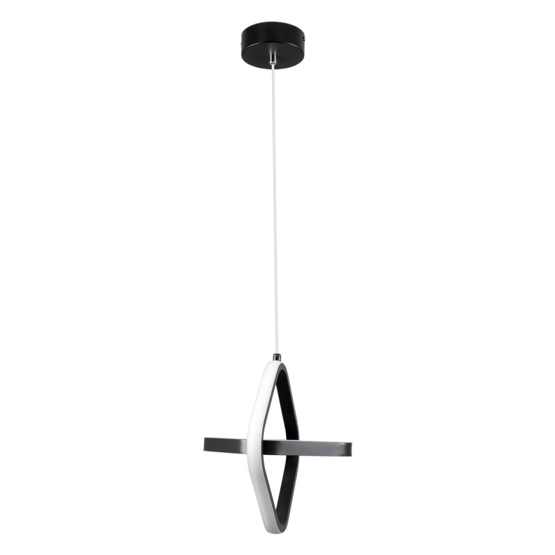 GLOBOSTAR® ROSE 61064 Μοντέρνο Κρεμαστό Φωτιστικό Οροφής LED 22W 2640lm 300° AC 220-240V IP20 Ρυθμιζόμενο Λευκό CCT με On/Off 2700K/4500K/6000K - Lumileds SMD Chip - Μαύρο Ματ - Μ24 x Π22 x Υ24cm - 3 Χρόνια Εγγύηση