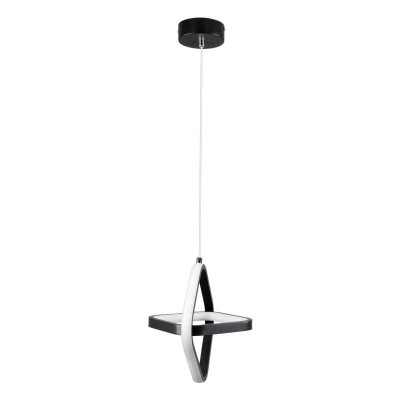 GLOBOSTAR® ROSE 61064 Μοντέρνο Κρεμαστό Φωτιστικό Οροφής LED 22W 2640lm 300° AC 220-240V IP20 Ρυθμιζόμενο Λευκό CCT με On/Off 2700K/4500K/6000K - Lumileds SMD Chip - Μαύρο Ματ - Μ24 x Π22 x Υ24cm - 3 Χρόνια Εγγύηση