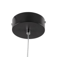 GLOBOSTAR® ROSE 61064 Μοντέρνο Κρεμαστό Φωτιστικό Οροφής LED 22W 2640lm 300° AC 220-240V IP20 Ρυθμιζόμενο Λευκό CCT με On/Off 2700K/4500K/6000K - Lumileds SMD Chip - Μαύρο Ματ - Μ24 x Π22 x Υ24cm - 3 Χρόνια Εγγύηση