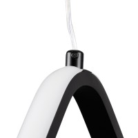 GLOBOSTAR® ROSE 61064 Μοντέρνο Κρεμαστό Φωτιστικό Οροφής LED 22W 2640lm 300° AC 220-240V IP20 Ρυθμιζόμενο Λευκό CCT με On/Off 2700K/4500K/6000K - Lumileds SMD Chip - Μαύρο Ματ - Μ24 x Π22 x Υ24cm - 3 Χρόνια Εγγύηση