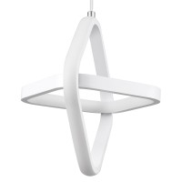 GLOBOSTAR® ROSE 61065 Μοντέρνο Κρεμαστό Φωτιστικό Οροφής LED 22W 2640lm 300° AC 220-240V IP20 Ρυθμιζόμενο Λευκό CCT με On/Off 2700K/4500K/6000K - Lumileds SMD Chip - Λευκό Ματ - Μ24 x Π22 x Υ24cm - 3 Χρόνια Εγγύηση