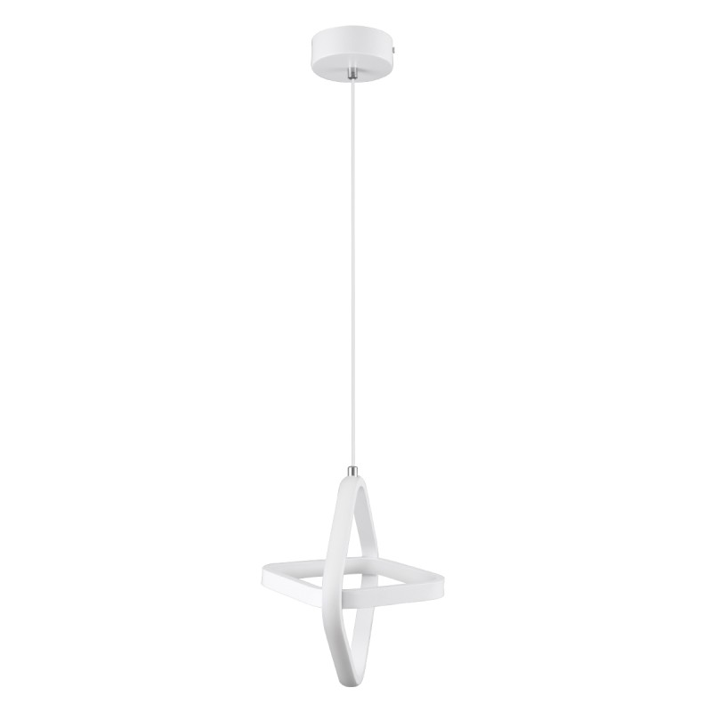 GLOBOSTAR® ROSE 61065 Μοντέρνο Κρεμαστό Φωτιστικό Οροφής LED 22W 2640lm 300° AC 220-240V IP20 Ρυθμιζόμενο Λευκό CCT με On/Off 2700K/4500K/6000K - Lumileds SMD Chip - Λευκό Ματ - Μ24 x Π22 x Υ24cm - 3 Χρόνια Εγγύηση