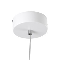 GLOBOSTAR® ROSE 61065 Μοντέρνο Κρεμαστό Φωτιστικό Οροφής LED 22W 2640lm 300° AC 220-240V IP20 Ρυθμιζόμενο Λευκό CCT με On/Off 2700K/4500K/6000K - Lumileds SMD Chip - Λευκό Ματ - Μ24 x Π22 x Υ24cm - 3 Χρόνια Εγγύηση