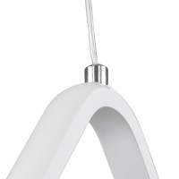 GLOBOSTAR® ROSE 61065 Μοντέρνο Κρεμαστό Φωτιστικό Οροφής LED 22W 2640lm 300° AC 220-240V IP20 Ρυθμιζόμενο Λευκό CCT με On/Off 2700K/4500K/6000K - Lumileds SMD Chip - Λευκό Ματ - Μ24 x Π22 x Υ24cm - 3 Χρόνια Εγγύηση
