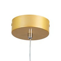 GLOBOSTAR® ROSE 61066 Μοντέρνο Κρεμαστό Φωτιστικό Οροφής LED 22W 2640lm 300° AC 220-240V IP20 Ρυθμιζόμενο Λευκό CCT με On/Off 2700K/4500K/6000K - Lumileds SMD Chip - Χρυσό Βούρτσας - Μ24 x Π22 x Υ24cm - 3 Χρόνια Εγγύηση