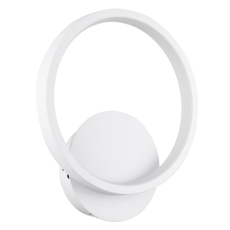 GLOBOSTAR® TED 61071 Μοντέρνο Φωτιστικό Τοίχου - Απλίκα LED 9W 1080lm 300° AC 220-240V IP20 Ρυθμιζόμενο Λευκό CCT με On/Off 2700K/4500K/6000K - Lumileds SMD Chip - Λευκό Ματ - Μ20 x Π5.5 x Υ23cm - 3 Χρόνια Εγγύηση