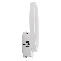 GLOBOSTAR® TED 61071 Μοντέρνο Φωτιστικό Τοίχου - Απλίκα LED 9W 1080lm 300° AC 220-240V IP20 Ρυθμιζόμενο Λευκό CCT με On/Off 2700K/4500K/6000K - Lumileds SMD Chip - Λευκό Ματ - Μ20 x Π5.5 x Υ23cm - 3 Χρόνια Εγγύηση
