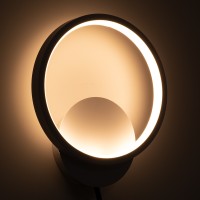 GLOBOSTAR® TED 61071 Μοντέρνο Φωτιστικό Τοίχου - Απλίκα LED 9W 1080lm 300° AC 220-240V IP20 Ρυθμιζόμενο Λευκό CCT με On/Off 2700K/4500K/6000K - Lumileds SMD Chip - Λευκό Ματ - Μ20 x Π5.5 x Υ23cm - 3 Χρόνια Εγγύηση