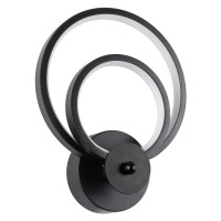 GLOBOSTAR® FREDDIE 61076 Μοντέρνο Φωτιστικό Τοίχου - Απλίκα LED 15W 1800lm 300° AC 220-240V IP20 Ρυθμιζόμενο Λευκό CCT με On/Off 2700K/4500K/6000K - Lumileds SMD Chip - Μαύρο Ματ - Μ20 x Π7.5 x Υ25cm - 3 Χρόνια Εγγύηση