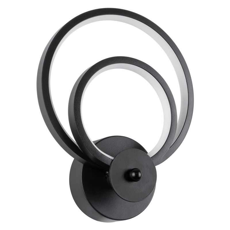 GLOBOSTAR® FREDDIE 61076 Μοντέρνο Φωτιστικό Τοίχου - Απλίκα LED 15W 1800lm 300° AC 220-240V IP20 Ρυθμιζόμενο Λευκό CCT με On/Off 2700K/4500K/6000K - Lumileds SMD Chip - Μαύρο Ματ - Μ20 x Π7.5 x Υ25cm - 3 Χρόνια Εγγύηση