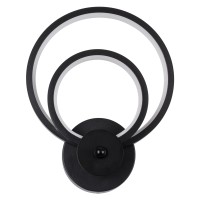 GLOBOSTAR® FREDDIE 61076 Μοντέρνο Φωτιστικό Τοίχου - Απλίκα LED 15W 1800lm 300° AC 220-240V IP20 Ρυθμιζόμενο Λευκό CCT με On/Off 2700K/4500K/6000K - Lumileds SMD Chip - Μαύρο Ματ - Μ20 x Π7.5 x Υ25cm - 3 Χρόνια Εγγύηση