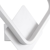 GLOBOSTAR® LENA 61080 Μοντέρνο Φωτιστικό Τοίχου - Απλίκα LED 12W 1440lm 300° AC 220-240V IP20 Ρυθμιζόμενο Λευκό CCT με On/Off 2700K/4500K/6000K - Lumileds SMD Chip - Λευκό Ματ - Μ25 x Π5.5 x Υ29.5cm - 3 Χρόνια Εγγύηση