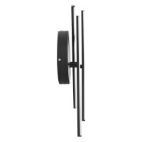 GLOBOSTAR® DRACO 61093 Μοντέρνο Φωτιστικό Οροφής LED 45W 5535lm 120° AC 220-240V IP20 Ρυθμιζόμενο Λευκό CCT με Χειριστήριο από 2700K έως 6000K Dimmable - Lumileds SMD Chip - Μαύρο Ματ - Μ50 x Π50 x Υ11cm - 3 Χρόνια Εγγύηση