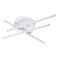 GLOBOSTAR® DRACO 61094 Μοντέρνο Φωτιστικό Οροφής LED 45W 5535lm 120° AC 220-240V IP20 Ρυθμιζόμενο Λευκό CCT με Χειριστήριο από 2700K έως 6000K Dimmable - Lumileds SMD Chip - Λευκό Ματ - Μ50 x Π50 x Υ11cm - 3 Χρόνια Εγγύηση