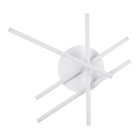 GLOBOSTAR® DRACO 61096 Μοντέρνο Φωτιστικό Οροφής LED 60W 7380lm 120° AC 220-240V IP20 Ρυθμιζόμενο Λευκό CCT με Χειριστήριο από 2700K έως 6000K Dimmable - Lumileds SMD Chip - Λευκό Ματ - Μ60 x Π60 x Υ11cm - 3 Χρόνια Εγγύηση