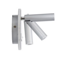 GLOBOSTAR® JERSEY 61103 Μοντέρνο Φωτιστικό Τοίχου - Απλίκα Ξενοδοχείου Reading Light με Φορτιστή USB 3A LED 10W 1380lm 36° & 360° AC 220-240V IP20 Φυσικό Λευκό 4500K - Bridgelux SMD Chip & TÜV SÜD Driver - Νίκελ Βούρτσας - Μ14.5 x Π14.5 x Υ6cm - 3
