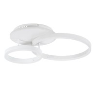 GLOBOSTAR® VENOM 61121 Μοντέρνο Φωτιστικό Οροφής LED 67W 8107lm 360° AC 220-240V IP20 Ρυθμιζόμενο Λευκό CCT με Χειριστήριο από 2700K έως 6000K Dimmable - Lumileds SMD Chip - Λευκό Ματ - Μ60 x Π40 x Υ12.5cm - 3 Χρόνια Εγγύηση