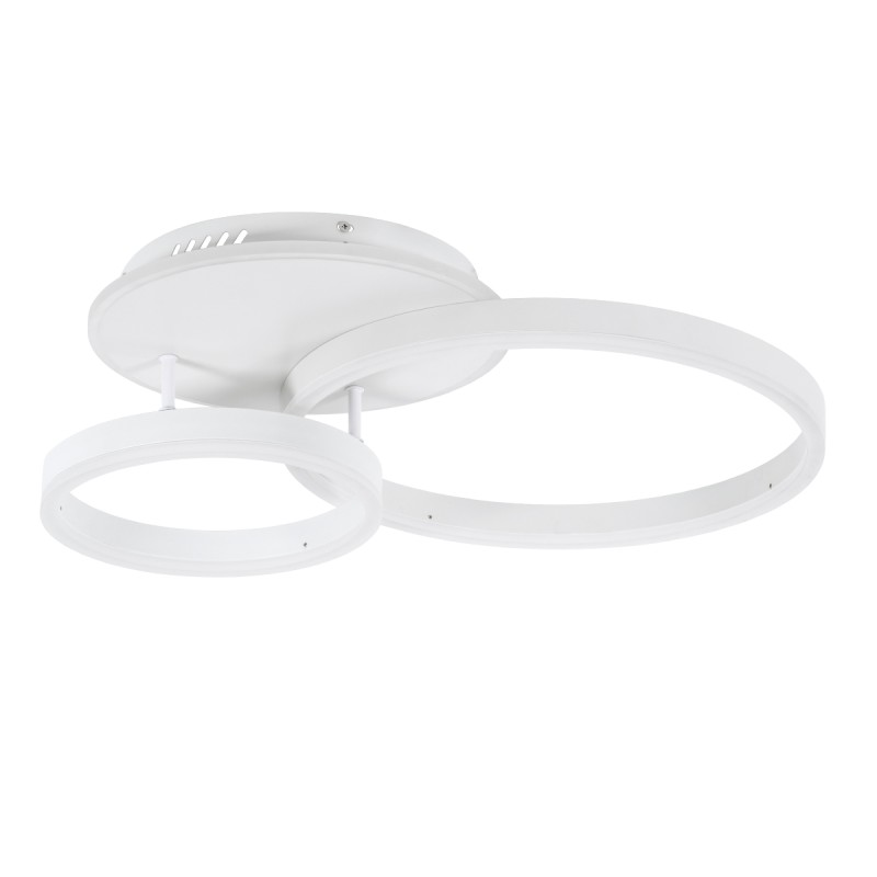 GLOBOSTAR® VENOM 61121 Μοντέρνο Φωτιστικό Οροφής LED 67W 8107lm 360° AC 220-240V IP20 Ρυθμιζόμενο Λευκό CCT με Χειριστήριο από 2700K έως 6000K Dimmable - Lumileds SMD Chip - Λευκό Ματ - Μ60 x Π40 x Υ12.5cm - 3 Χρόνια Εγγύηση