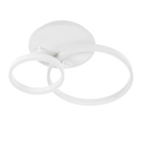GLOBOSTAR® VENOM 61121 Μοντέρνο Φωτιστικό Οροφής LED 67W 8107lm 360° AC 220-240V IP20 Ρυθμιζόμενο Λευκό CCT με Χειριστήριο από 2700K έως 6000K Dimmable - Lumileds SMD Chip - Λευκό Ματ - Μ60 x Π40 x Υ12.5cm - 3 Χρόνια Εγγύηση