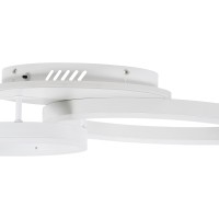 GLOBOSTAR® VENOM 61121 Μοντέρνο Φωτιστικό Οροφής LED 67W 8107lm 360° AC 220-240V IP20 Ρυθμιζόμενο Λευκό CCT με Χειριστήριο από 2700K έως 6000K Dimmable - Lumileds SMD Chip - Λευκό Ματ - Μ60 x Π40 x Υ12.5cm - 3 Χρόνια Εγγύηση