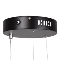 GLOBOSTAR® DIAMOND 61126 Μοντέρνο Κρεμαστό Φωτιστικό Οροφής LED 20W 2356lm 360° AC 220-240V IP20 Ρυθμιζόμενο Λευκό CCT με Χειριστήριο από 2700K έως 6000K Dimmable - Lumileds SMD Chip - Μαύρο Ματ - Μ25 x Π25 x Υ3cm - 3 Χρόνια Εγγύηση