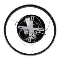 GLOBOSTAR® DIAMOND 61128 Μοντέρνο Κρεμαστό Φωτιστικό Οροφής LED 30W 3513lm 360° AC 220-240V IP20 Ρυθμιζόμενο Λευκό CCT με Χειριστήριο από 2700K έως 6000K Dimmable - Lumileds SMD Chip - Μαύρο Ματ - Μ40 x Π40 x Υ3cm - 3 Χρόνια Εγγύηση
