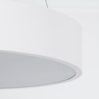 GLOBOSTAR® BURTON 61201-S Μοντέρνο Φωτιστικό Οροφής LED 67W 7370lm 120° AC 220-240V IP20 Ρυθμιζόμενο Λευκό CCT με Χειριστήριο από 2700K έως 6000K Dimmable - Lumileds SMD Chip - Λευκό Ματ - Μ40 x Π40 x Υ8cm - 3 Χρόνια Εγγύηση