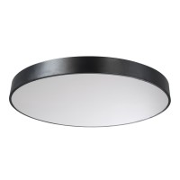 GLOBOSTAR® BURTON 61204-S Μοντέρνο Φωτιστικό Οροφής LED 100W 10000lm 120° AC 220-240V IP20 Ρυθμιζόμενο Λευκό CCT με Χειριστήριο από 2700K έως 6000K Dimmable - Lumileds SMD Chip - Μαύρο Ματ - Μ80 x Π80 x Υ8cm - 3 Χρόνια Εγγύηση