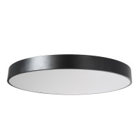 GLOBOSTAR® BURTON 61204-S Μοντέρνο Φωτιστικό Οροφής LED 100W 10000lm 120° AC 220-240V IP20 Ρυθμιζόμενο Λευκό CCT με Χειριστήριο από 2700K έως 6000K Dimmable - Lumileds SMD Chip - Μαύρο Ματ - Μ80 x Π80 x Υ8cm - 3 Χρόνια Εγγύηση